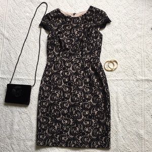 Talbots black lace dress - size 2P